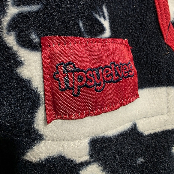 TIPSY ELVES BLUE REINDEER JUMPSUIT UNISEX SZ L - Picture 9 of 13